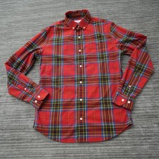 Goodfellow  Co Shirt Button Down Red Plaid Slim Fit Long Sleeve New Small