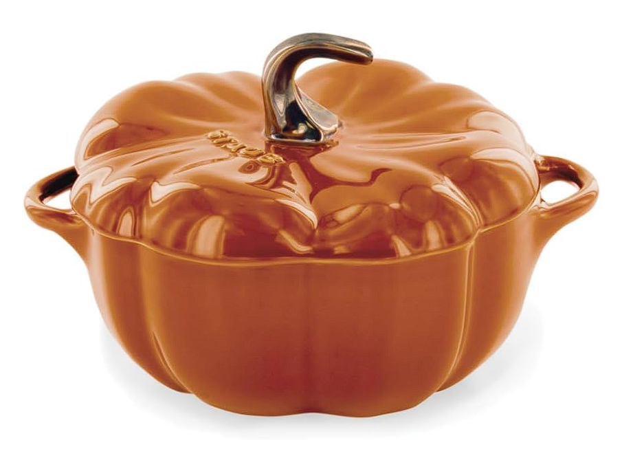 STAUB 0.5 Qt Petite Ceramic Pumpkin Dish Burnt Orange – Oven Safe 572°F