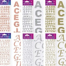 Glitter Alphabet Stickers Self Adhesive Letters