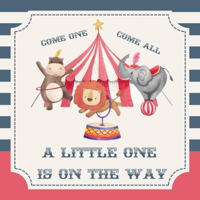 Come One Come All A Little One Is On The Way: Baby Shower Guest Book Circus Them