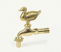 "Wasserhahn Ente Nostalgie 1/2\" Antik Zier Messing Poliert Gockel Nostalgie"