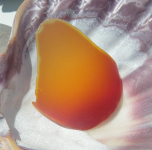Sea Glass, Red with Orange