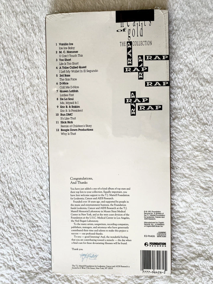 RUN DMC VANILLA ICE QUEEN LATIFAH SEALED LONGBOX CD RAP GOLD COLLECTION PROMO LP Foto 4 de 4