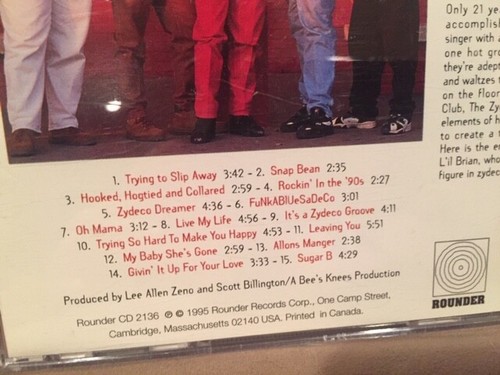 Signed: Fresh by L'il Brian and the Zydeco Travelers (CD, 1995, Rounder Recs) - Picture 2 of 2