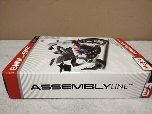 Maisto 1:12 Assembly Line BMW S1000 RR White Black Motorcycle Bike Model Kit - Picture 14 of 14