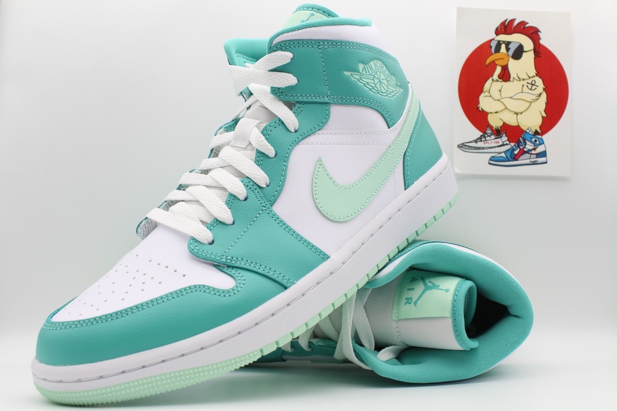 関税込☆NIKE★(W) Jordan 1 Mid Washed Teal Mint★22.5-26.5cm Nike Jordan 1 Mid