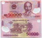 P121k Vietnam 50000 Dong 2014 Banknote Polymer Money 50 000 X 5 Note Lot