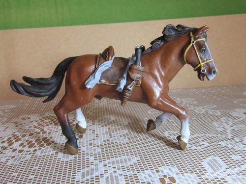 916Z Vintage 2001 Papo China Caballo A Galope Vaquero COLT Far Oeste 1:20 - Imagen 5 de 9