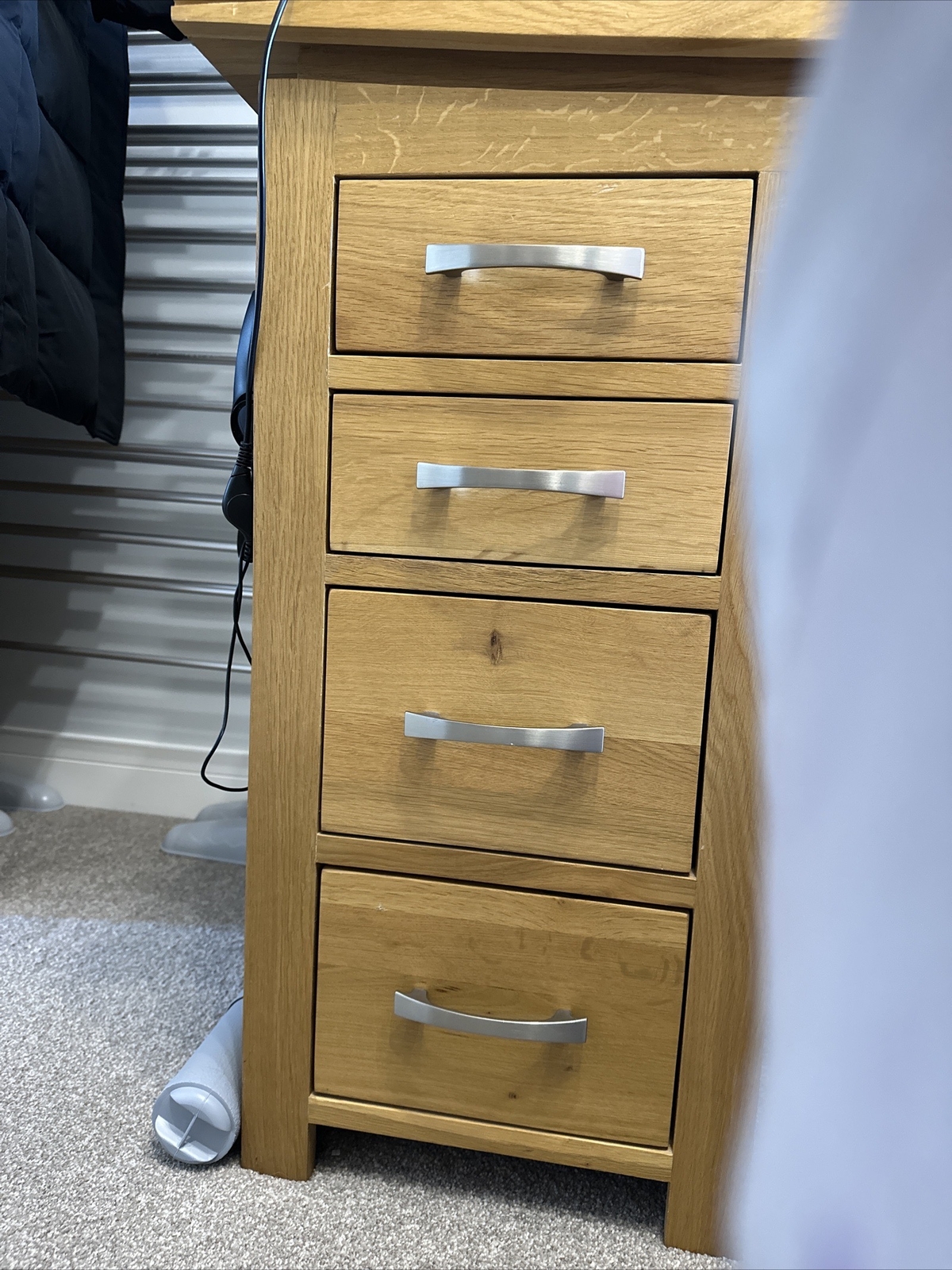 solid oak office desk with drawers eBay