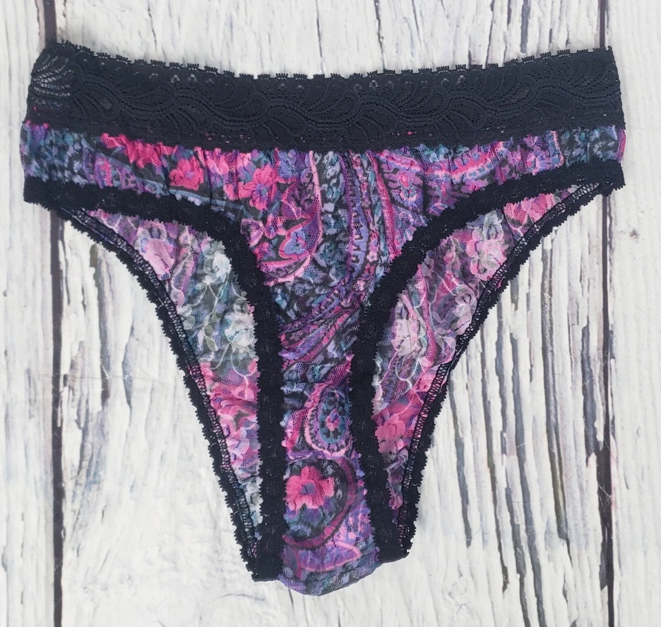 De Colección Nancy King Para Mujer Retro Encaje Cintura Alta Tanga Panty Ropa Interior Cachemira S/M Foto 2 de 4