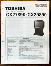 Toshiba CX2789K CX29890 TV / Television Service Manual Original 