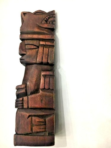 Vintage Figurine Wood Hand Carved Fijian Decor statue Rare Tribal length 20cm - Picture 4 of 12