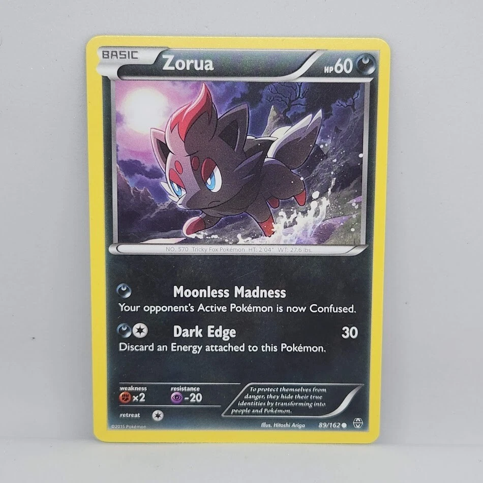 Pokemon Zorua  89/162  BREAKthrough Common Darkness Basic TCG Card