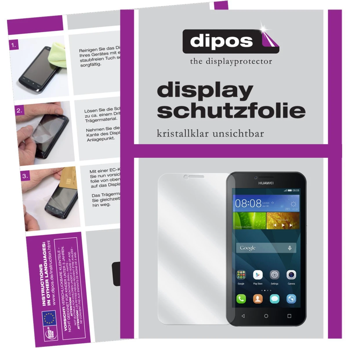 Dipos - 6x Pellicola Protettiva Compatibile Con Huawei Y5  2019 Pellicola Di Protezione Cristallo 4051837412265