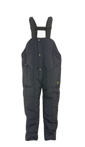 RefrigiWear Men's Iron-Tuff Insulated High Bib Overalls Navy Size Small -50 F
