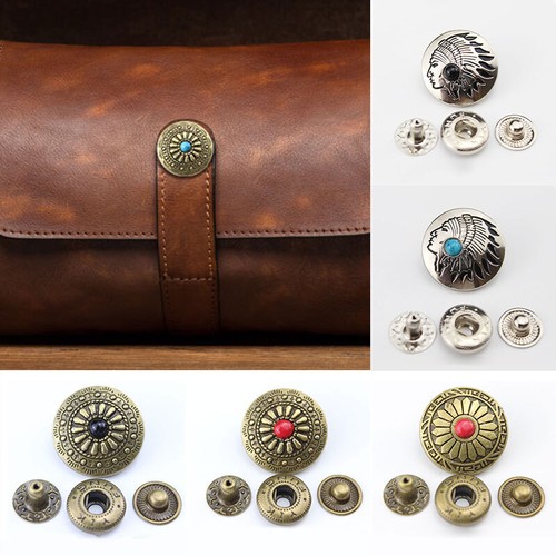 Heavy Duty Snap Buttons Fasteners 20mm Press Studs Kit Leather Craft Sewing Tool - Picture 2 of 30