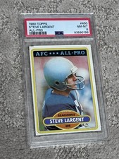 1980 TOPPS FOOTBALL CARD PSA 8 SEATTLE SEAHAWKS HOF STEVE LARGENT
