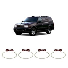 Bright White Led Headlight Halo Ring Kit For Lincoln Navigator 98-02