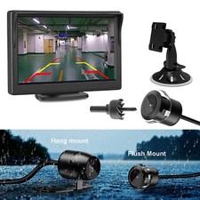 5" Monitor Car Rear View Backup Camera HD Parking System Night Vision Wired