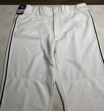 Mizuno Select Pro Navy Piped White Baseball Game Pant Men's XXL Opened Hemmed