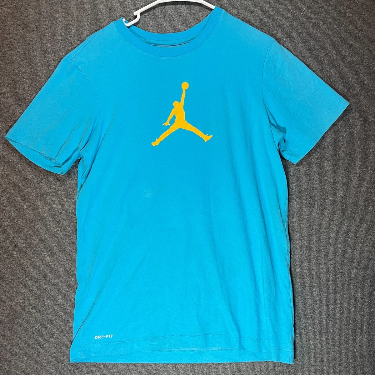 Yellow and blue jordan best sale shirt