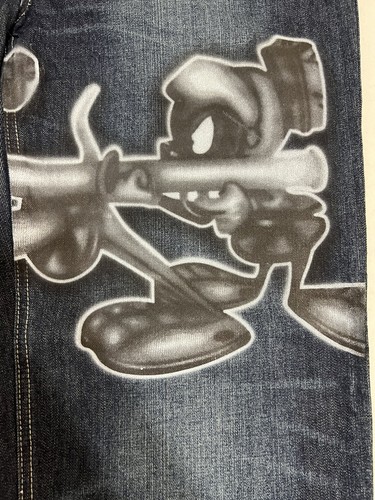 LOT 29 Luxe Marvin The Martian Blue Denim Jeans Mens 36x34 New RARE NOS N.O.S. - Picture 4 of 21