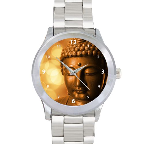 new gautama buddha metal watch stainless band #2