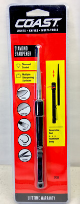 Coast SP200 Diamond Grit Knife Sharpener Reversible Rod Aluminum Body