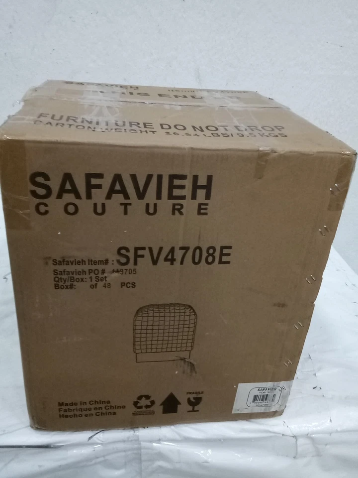 Safavieh  Woven Velvet Ottoman, Reduced Price 2172718674 SFV4708E - Image 4 of 4