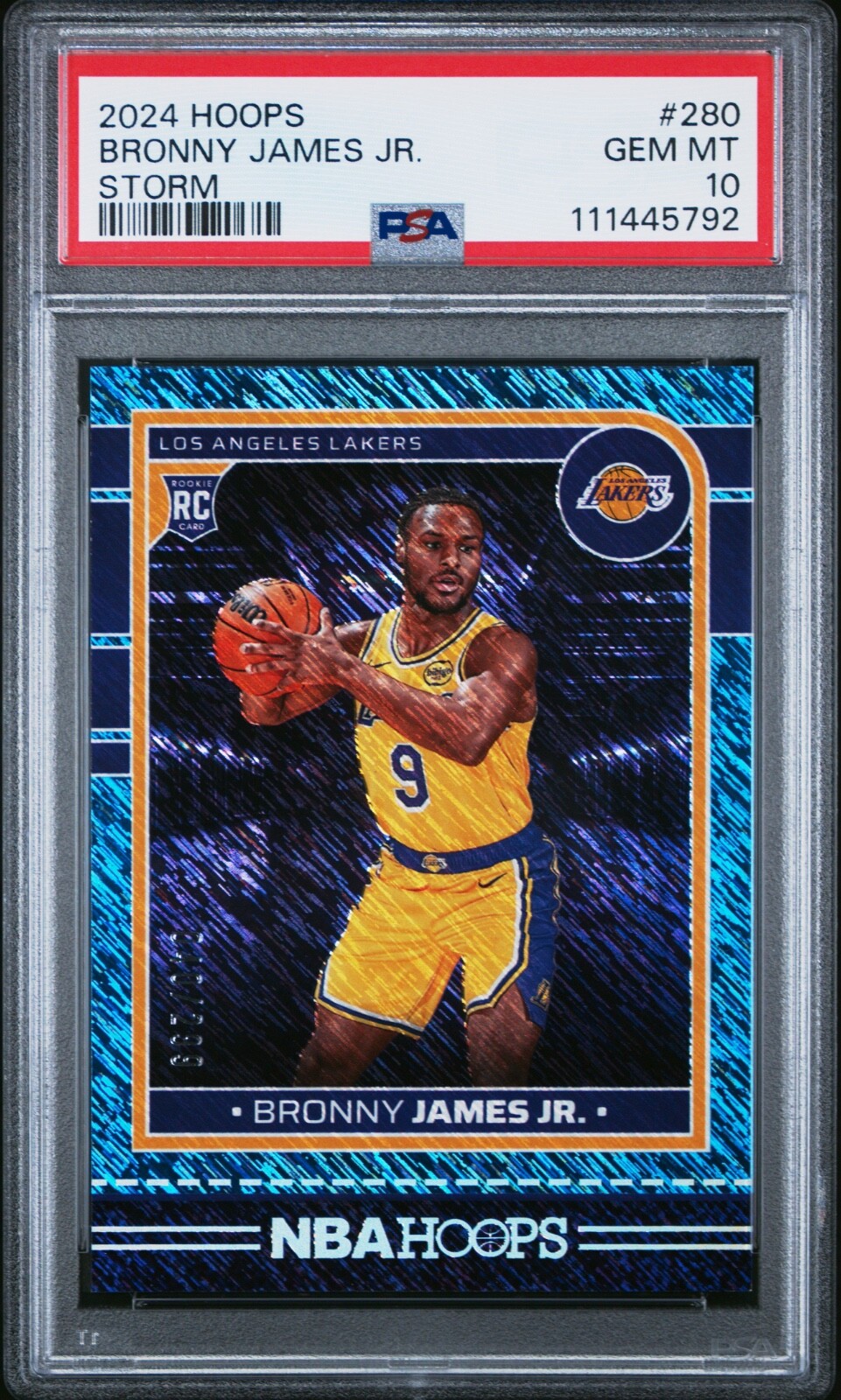 2024 Panini NBA Hoops /299 Bronny James Rookie Storm #280 - PSA 10