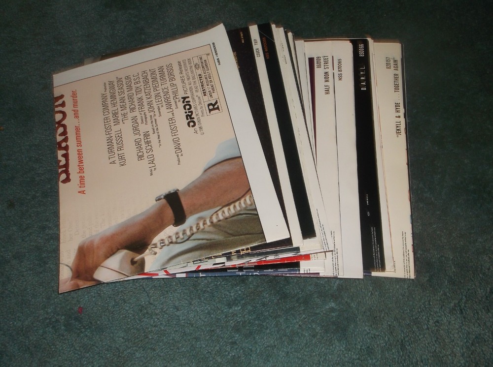 20 Original Unused 1980s Movie Posters - Vintage Lot