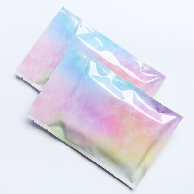 100 Glossy Rainbow Tie-Dye Color Smell Proof Mylar Foil Food Packaging Bags