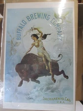 Buffalo Beer Brewing Sacramento Cal. beer vintage poster  20770