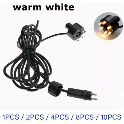 1/2/4/8/10Pcs Underwater 6-LED Light Ring For Fountain Pond Garden No AC Adapter