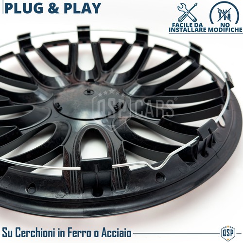 4 Copricerchi per Ford Ranger Wildtrack 16'' Pollici Coppette Nere Bordo Rosso 1 - Foto 13 di 13