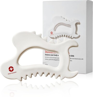 MEDITHERAPY SOKSAL GUASHA,Ceramic Gua Sha,Body Massage Tool, Korean Body Guasha