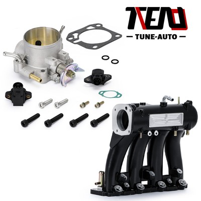 Racing Intake Manifold +70mm TB For Honda Civic CRX Del Sol D15 D16 D-Series