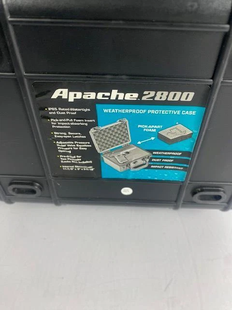 Funda protectora resistente a la intemperie Apache 2800 negra cámaras medianas armas de fuego sin espuma 1400 Foto 3 de 4