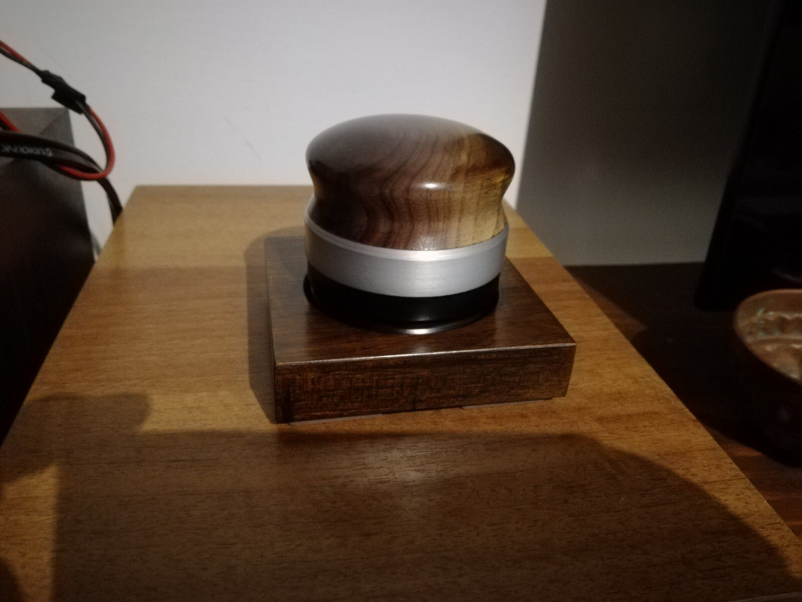 Stabilizzatore Giradischi Legno Noce 413g - Prodotto Artigianale