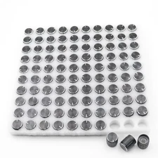 100Pcs Aluminum Alloy Potentiometer Control Volume Knobs  Black 15x17mm 