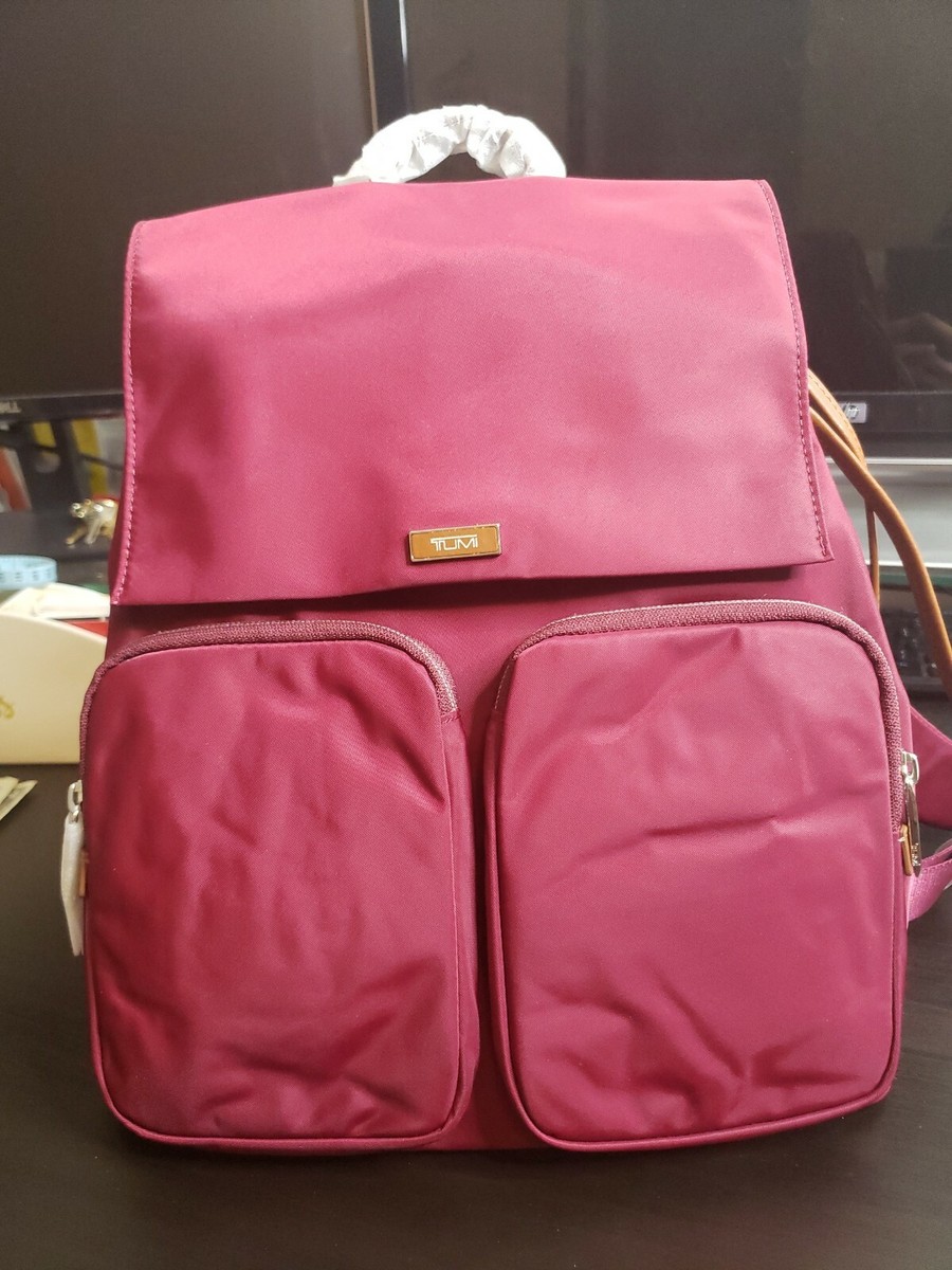 Tumi Irene Drawstring Backpack Bag Nylon Lightweight Travel  display picture 3