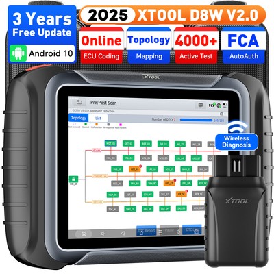 XTOOL D8W Drahtloses WLAN-Autodiagnosetool OBD2-Scan bidirektional DoIP/CANFD