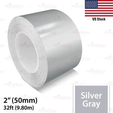 2" Vinyl Pinstriping Pin Stripe Car Styling Tape Decal Sticker 50mm SILVER GRAY