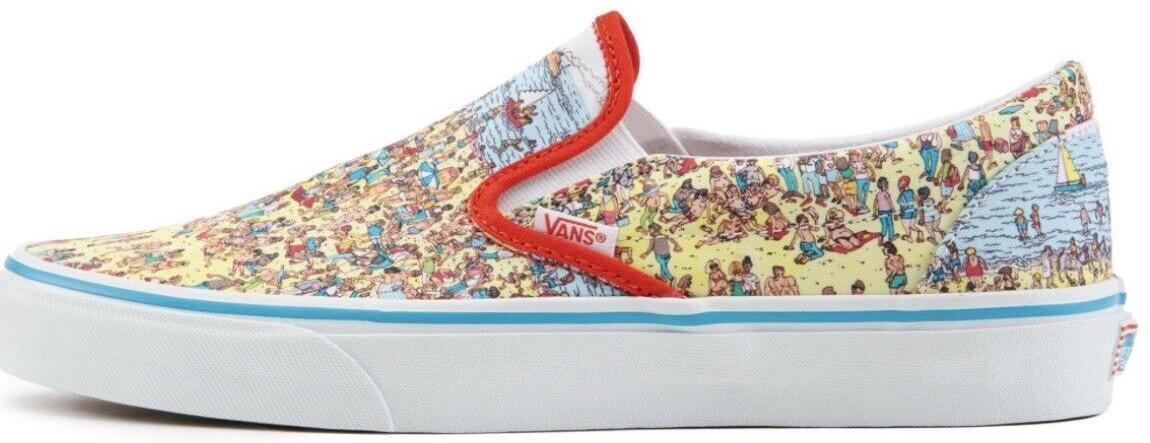 Size 9 - VANS Classic Slip-On Wheres Waldo Beach  display picture 1