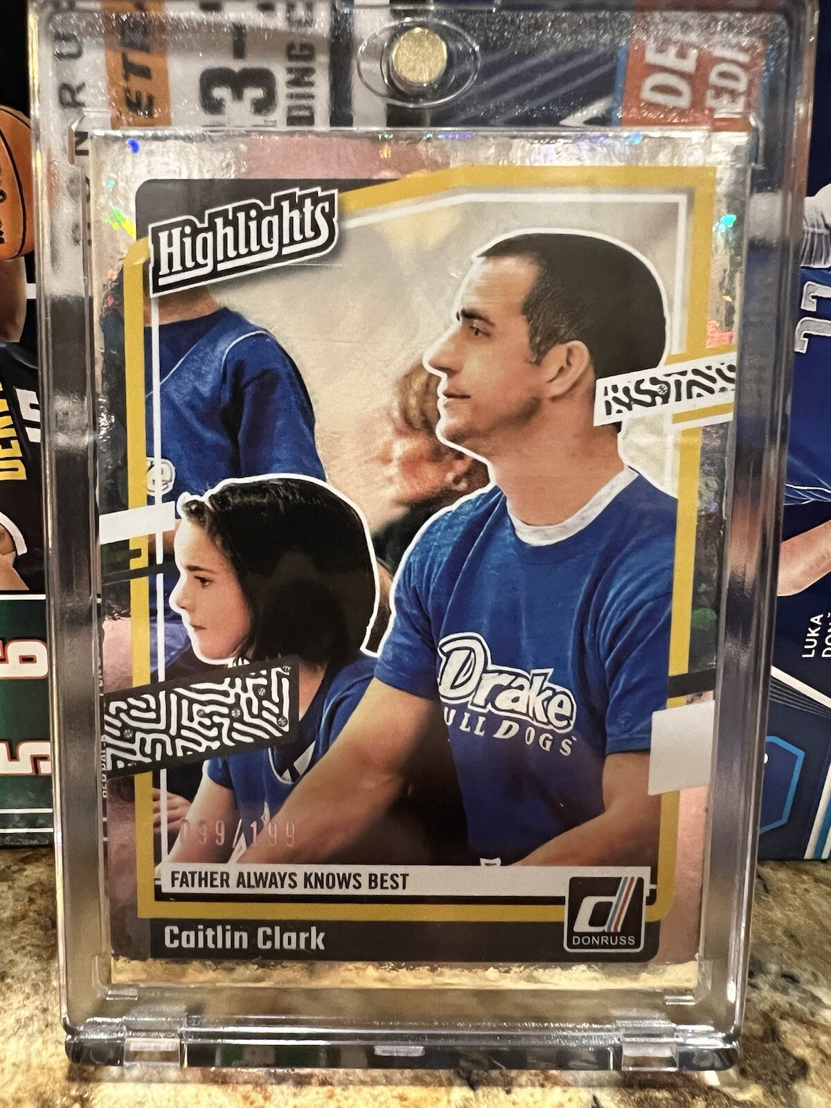 2024 Panini Caitlin Clark Highlights Father Knows Best Hearts 99 /199