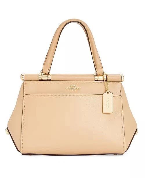 Coach Grace Bag 20 borsa borsa a tracolla in vera pelle beige