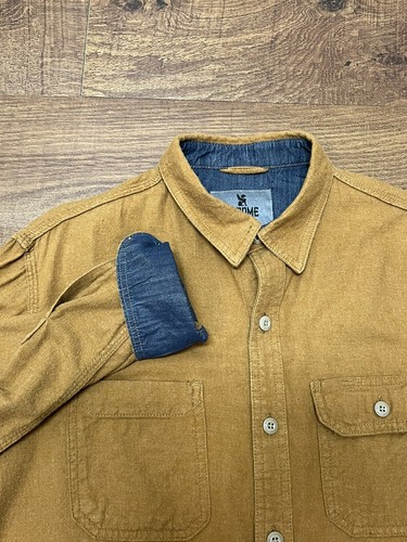 CROME INDUSTRIES MENS L/S BUTTON UP 100% COTTON SHIRT BROWN/BLUE LOT OF 2 SZ M - Picture 16 of 21