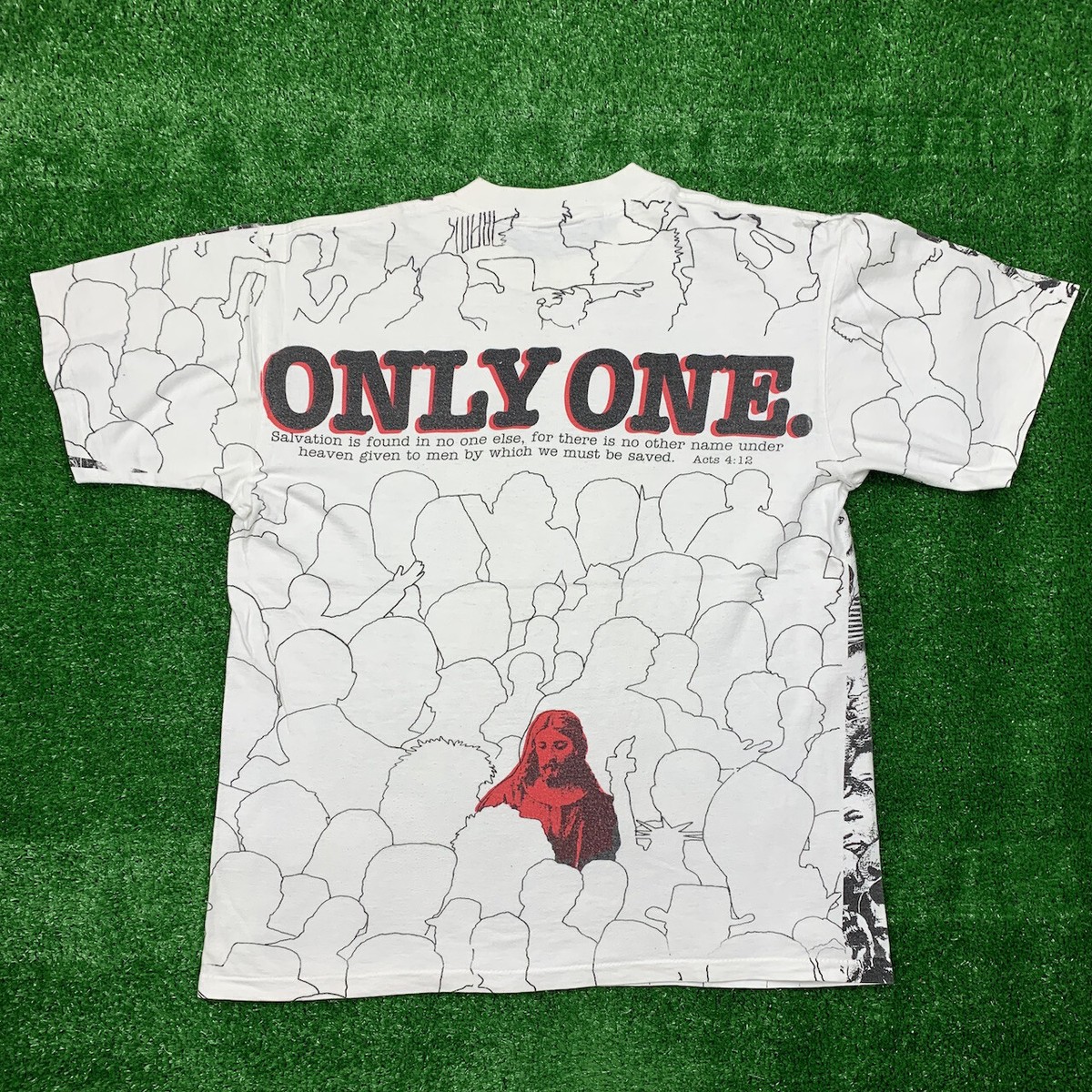 90s 偉人　SAVE YOUR SOUL tシャツ　only one 古着 90s USA製 「Save Your Soul」 × 「Only One」 キリスト