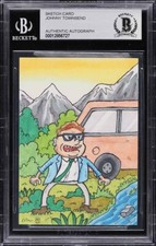 CHRIS FARLEY SNL VAN DOWN BY THE RIVER ORIGINAL ART SKETCH CARD 1/1 BAS