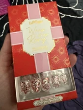 New Red Aspen Short Square Reusable Press On Nail Dashes Wrap It Up Rory